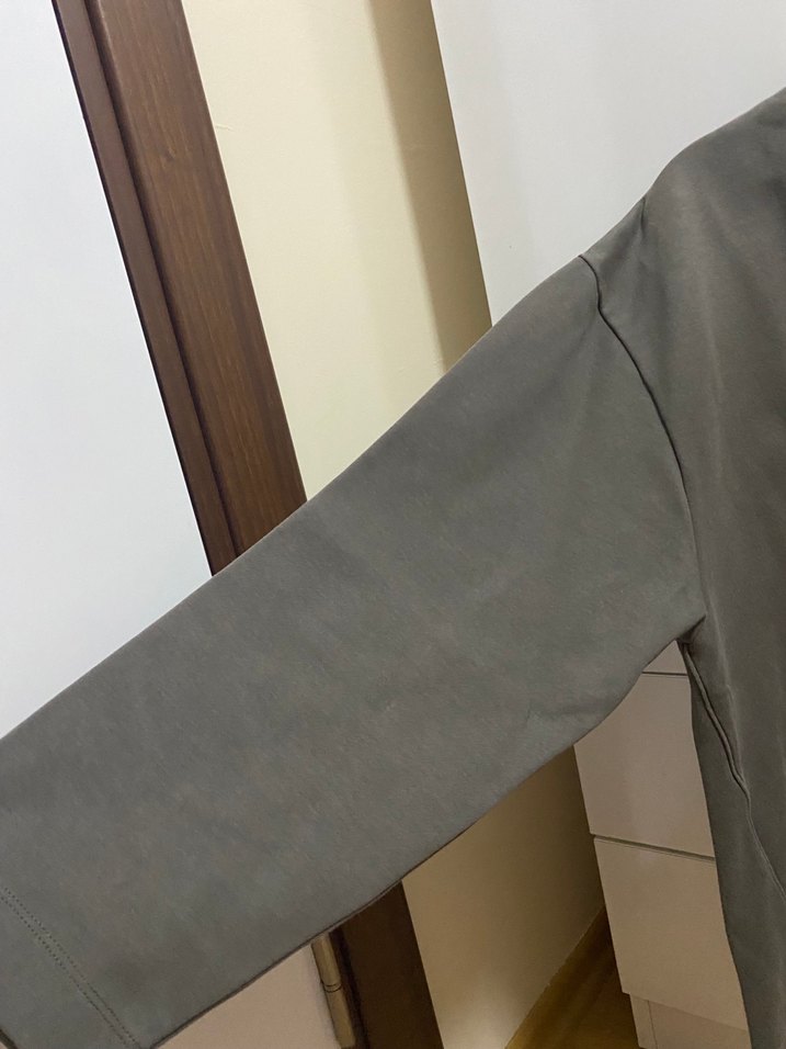 Bej Yaka Detaylı Kadın Sweatshirt - Görsel 4