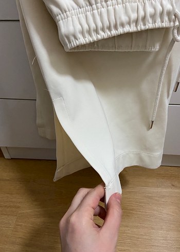 Beyaz Salaş Midi Pantolon - Görsel 2