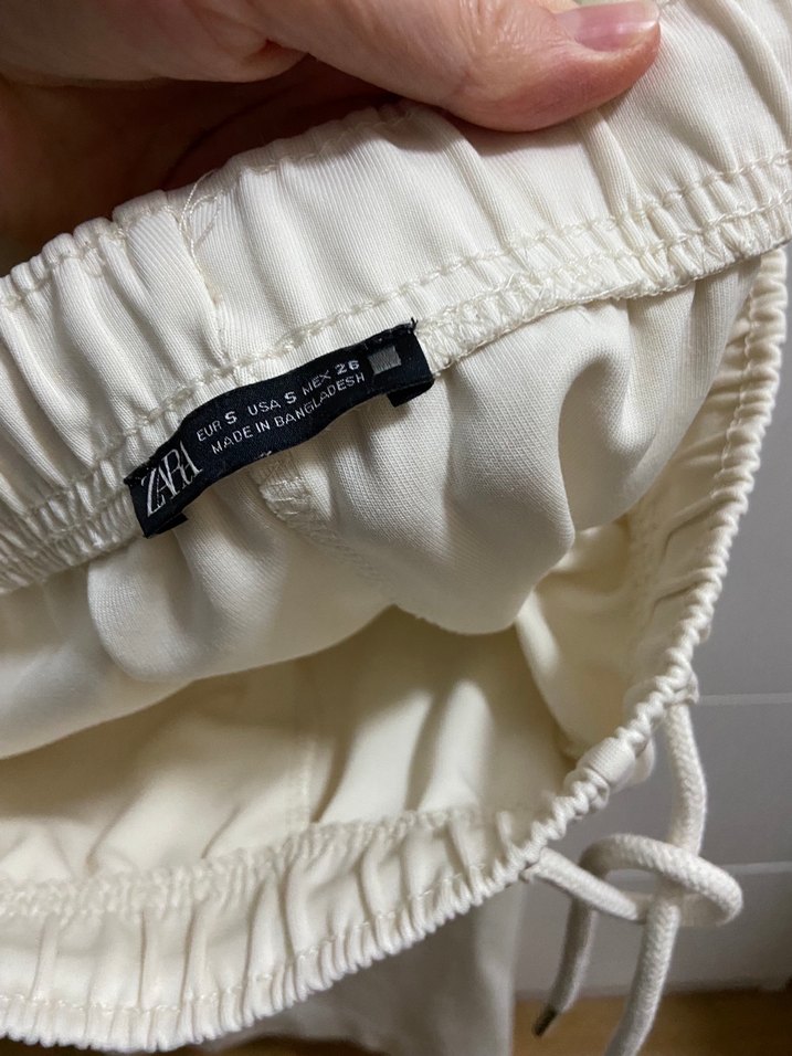 Beyaz Salaş Midi Pantolon - Görsel 3