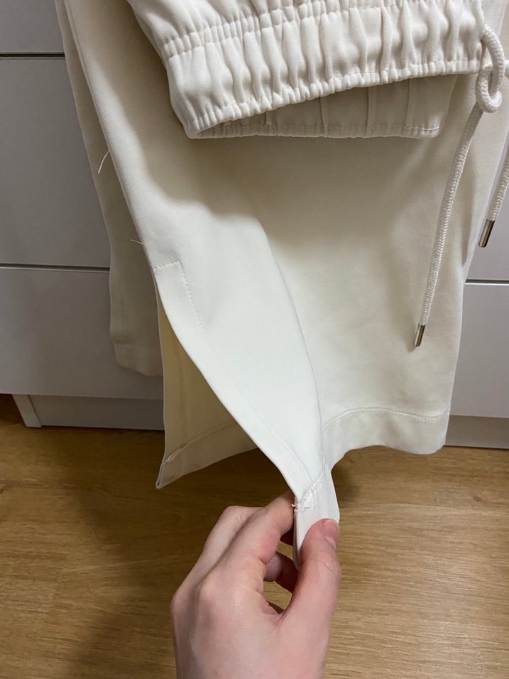 Beyaz Salaş Midi Pantolon - Görsel 2