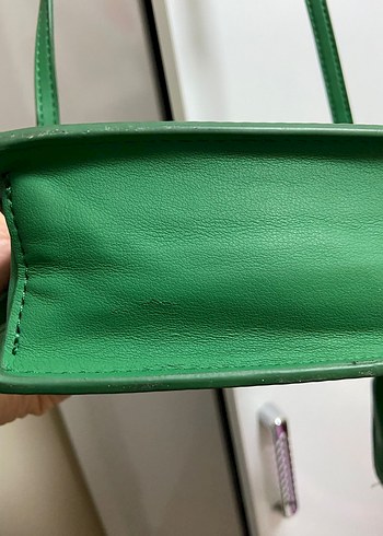 Yeşil Deri Kadın Çanta - Görsel 5
