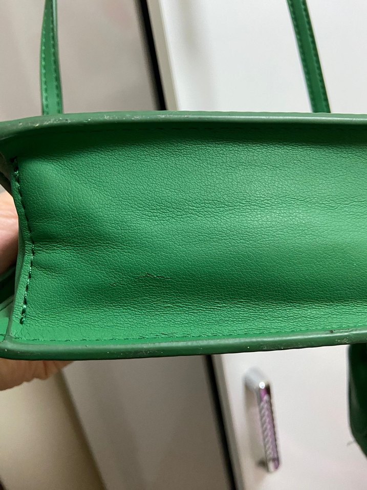 Yeşil Deri Kadın Çanta - Görsel 5