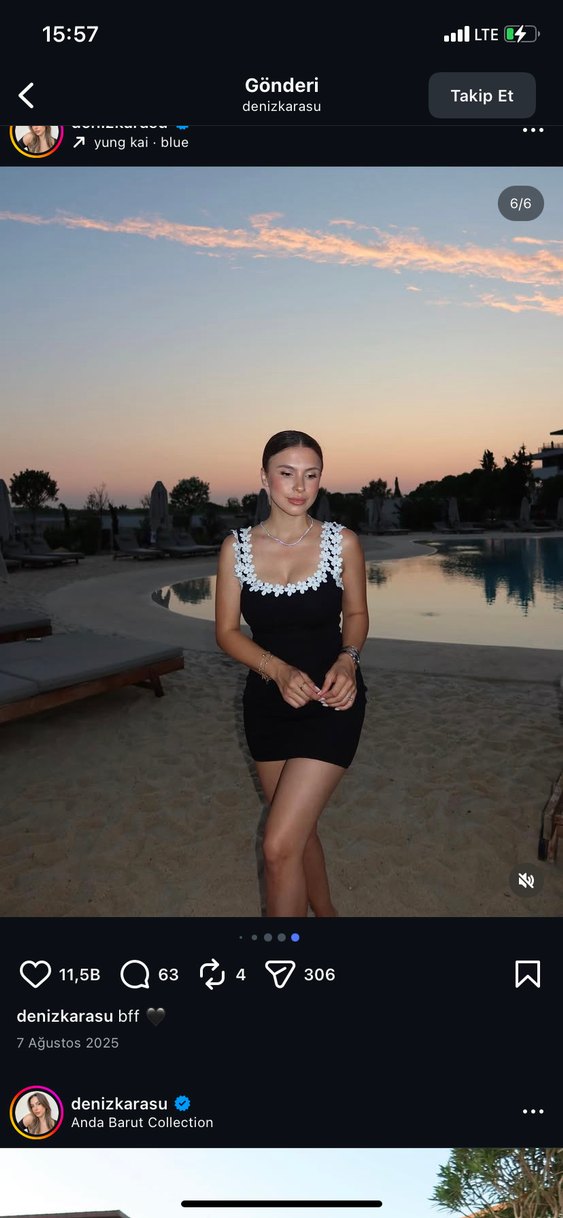 Etnik Desenli Siyah Midi Elbise - Görsel 3