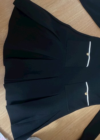 Siyah Uzun piliseli Midi triko Elbise - Görsel 7