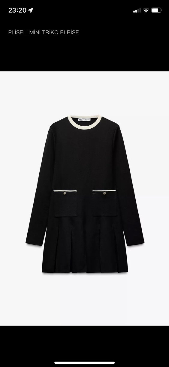 Siyah Uzun piliseli Midi triko Elbise - Görsel 3