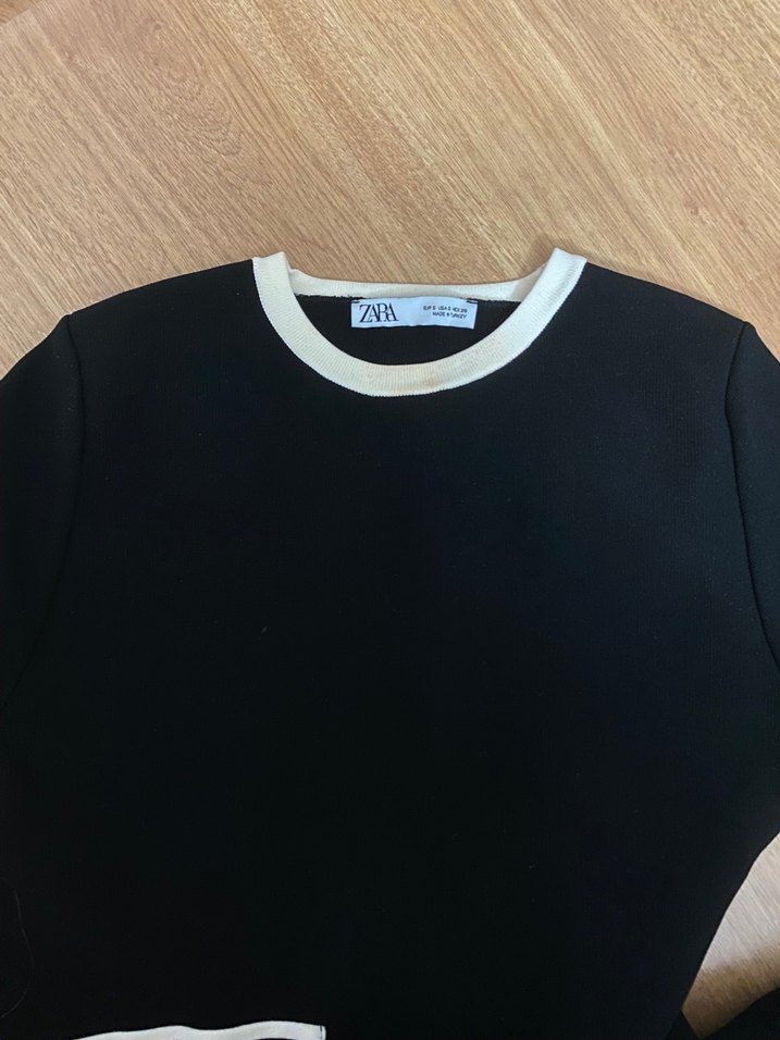 Siyah Uzun piliseli Midi triko Elbise - Görsel 5