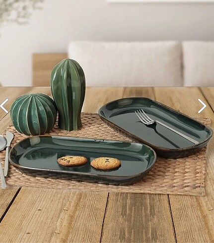 Diğer Keramika Zümrüt Noyan Kayık Tabak 28 Cm 2 Adet