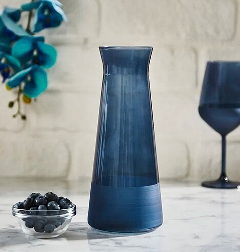 Rakle Matte Karaf - Mavi - 1150 ml