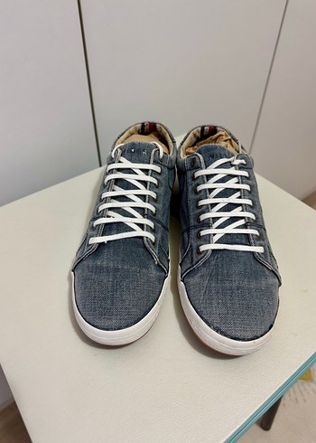 Tommy Hilfiger Erkek Mavi Denim Spor Ayakkabı - Görsel 11