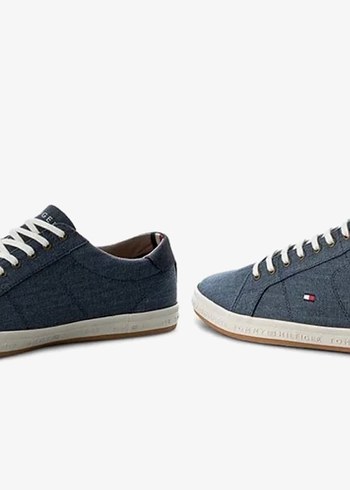 Tommy Hilfiger Erkek Mavi Denim Spor Ayakkabı - Görsel 6