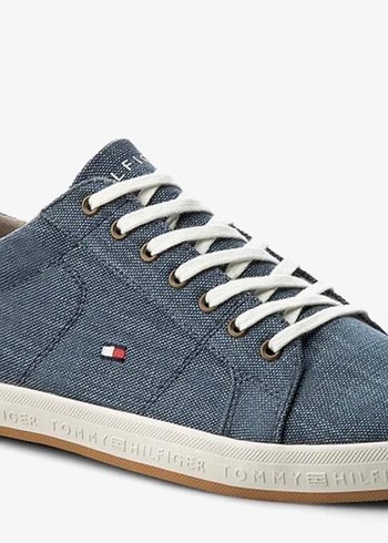 Tommy Hilfiger Erkek Mavi Denim Spor Ayakkabı - Görsel 2