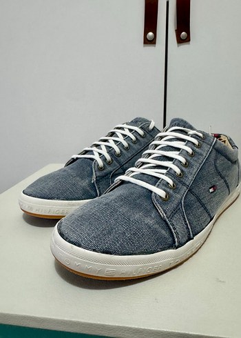 Tommy Hilfiger Erkek Mavi Denim Spor Ayakkabı - Görsel 12