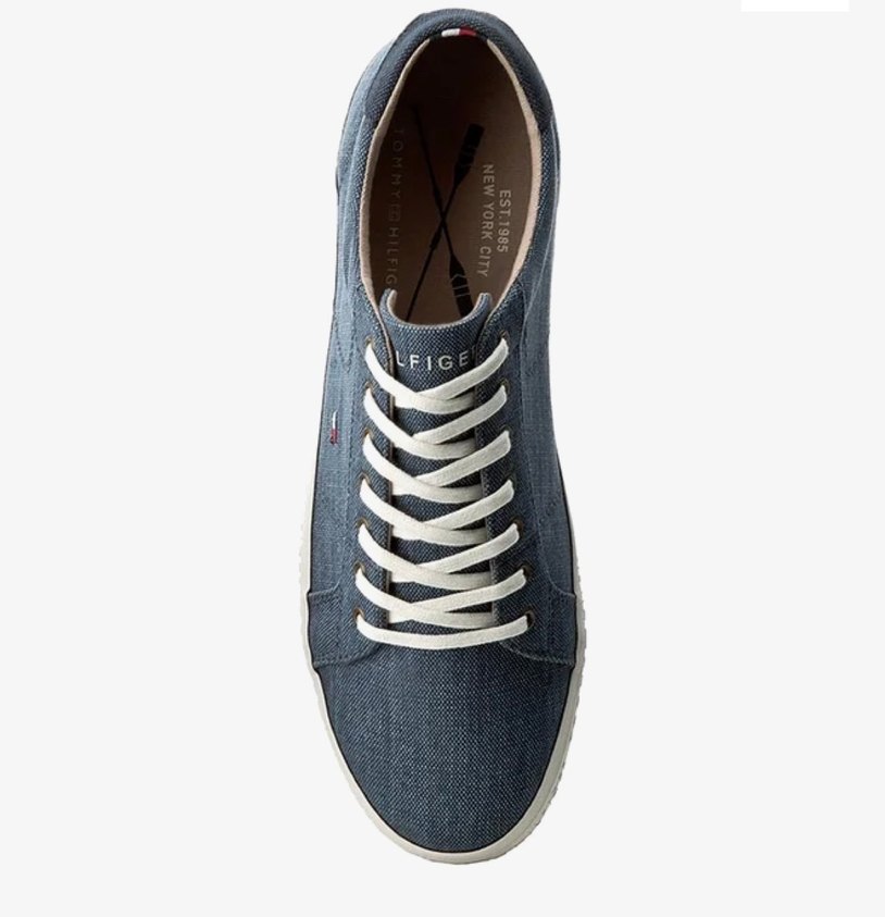 Tommy Hilfiger Erkek Mavi Denim Spor Ayakkabı - Görsel 3