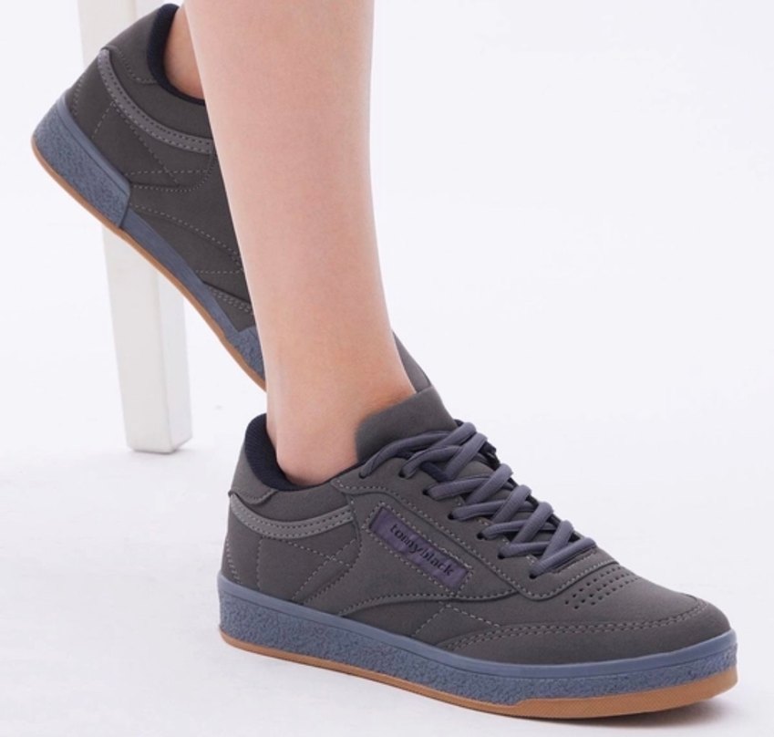 Tommy Black Gri Spor Ayakkabı - Görsel 4