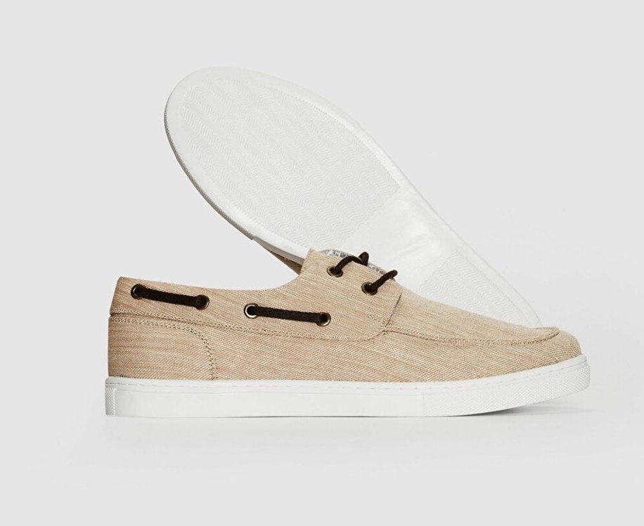 Bej Düğmeli Erkek Günlük Ayakkabı - Görsel 3