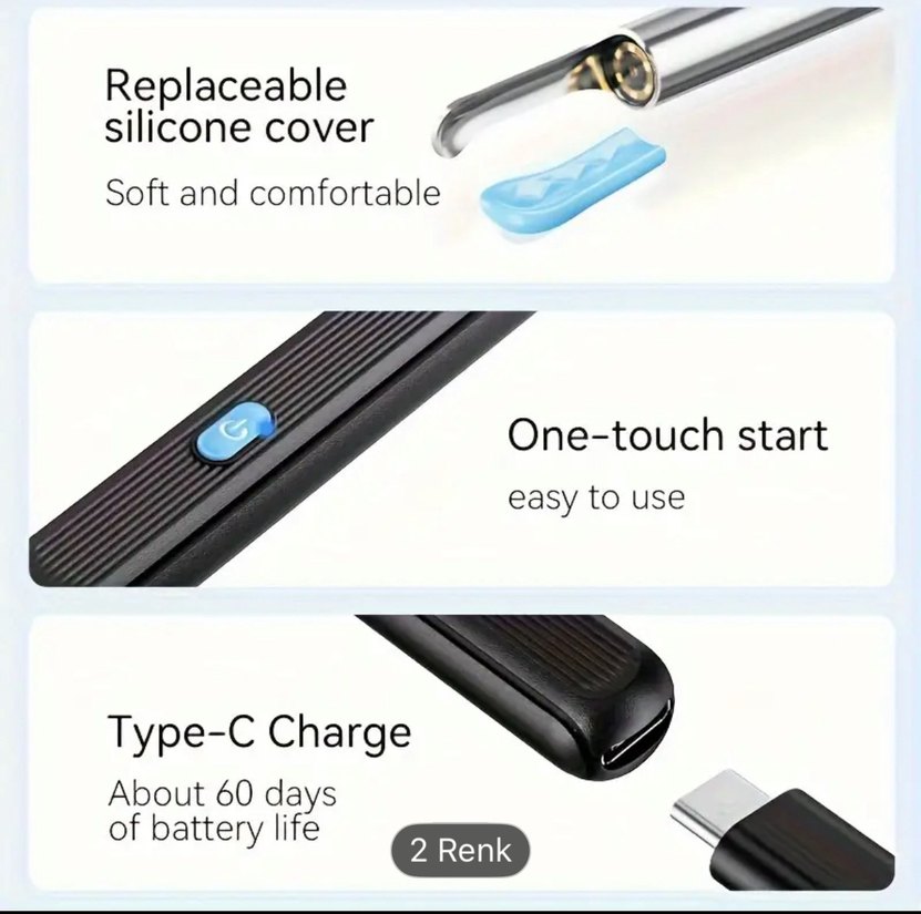 Beyaz Kulak Temizleme Seti ve Görüntüleme Cihazı - Görsel 4