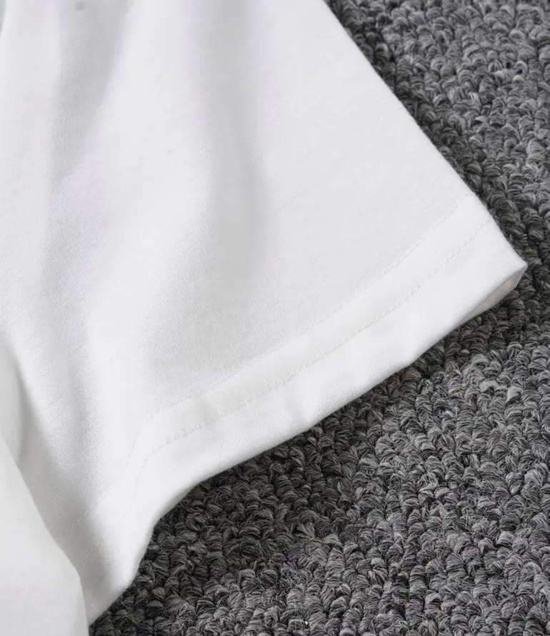 Beyaz Baskılı Kadın Tişört Mini Kesim - Görsel 4