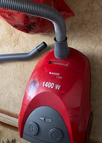 1400W Kırmızı Elektrikli Süpürge - Görsel 2