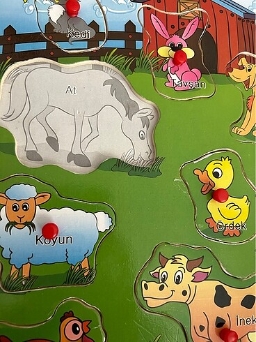  Beden Çiftlik hayvanları ahşap puzzle