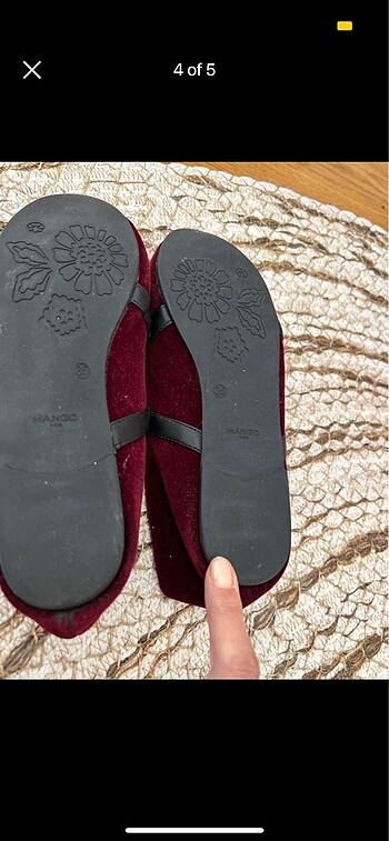 35 Beden bordo Renk Mango ballerina ayakkabı ???? 35 numara