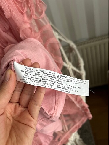 11-12 Yaş Beden pembe Renk Zara girls pembe elbise 11 yaş