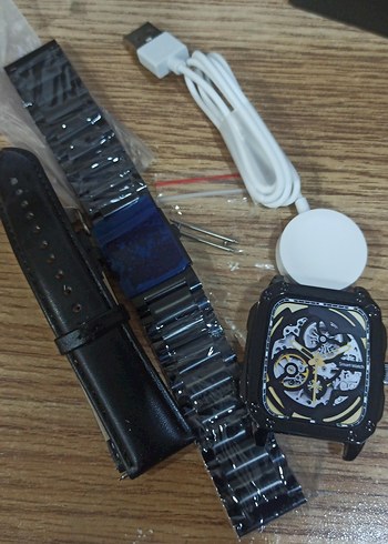 gen10 SIFIR SAAT Siyah Akıllı Saat ve İki Kayışlı Set