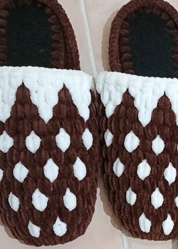 Çilek Model Örgü Kadın Ev Terliği - Görsel 6