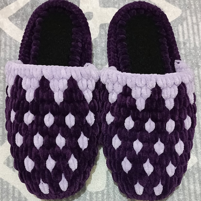 Çilek Model Örgü Kadın Ev Terliği - Görsel 4