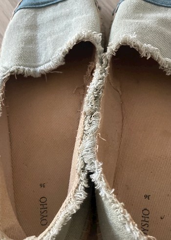 Kadın Kot Espadril Dolgu Topuklu Gri Mavi - Görsel 5