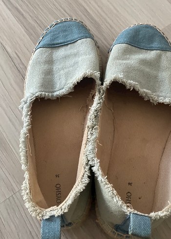 Kadın Kot Espadril Dolgu Topuklu Gri Mavi - Görsel 4