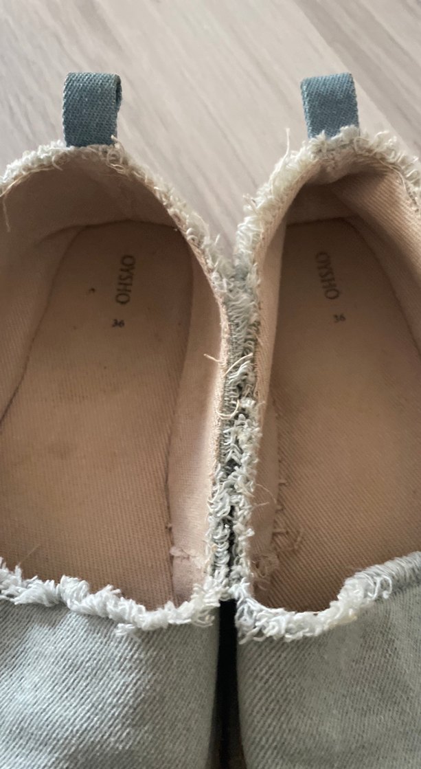 Kadın Kot Espadril Dolgu Topuklu Gri Mavi - Görsel 2