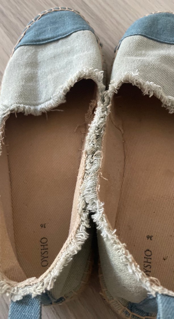 Kadın Kot Espadril Dolgu Topuklu Gri Mavi - Görsel 5