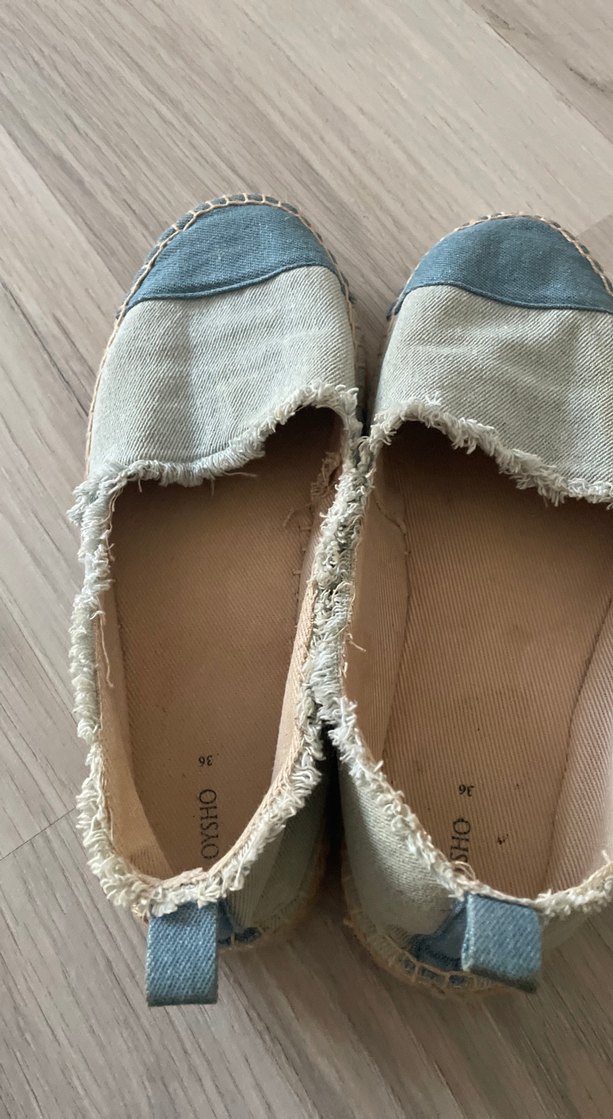 Kadın Kot Espadril Dolgu Topuklu Gri Mavi - Görsel 4