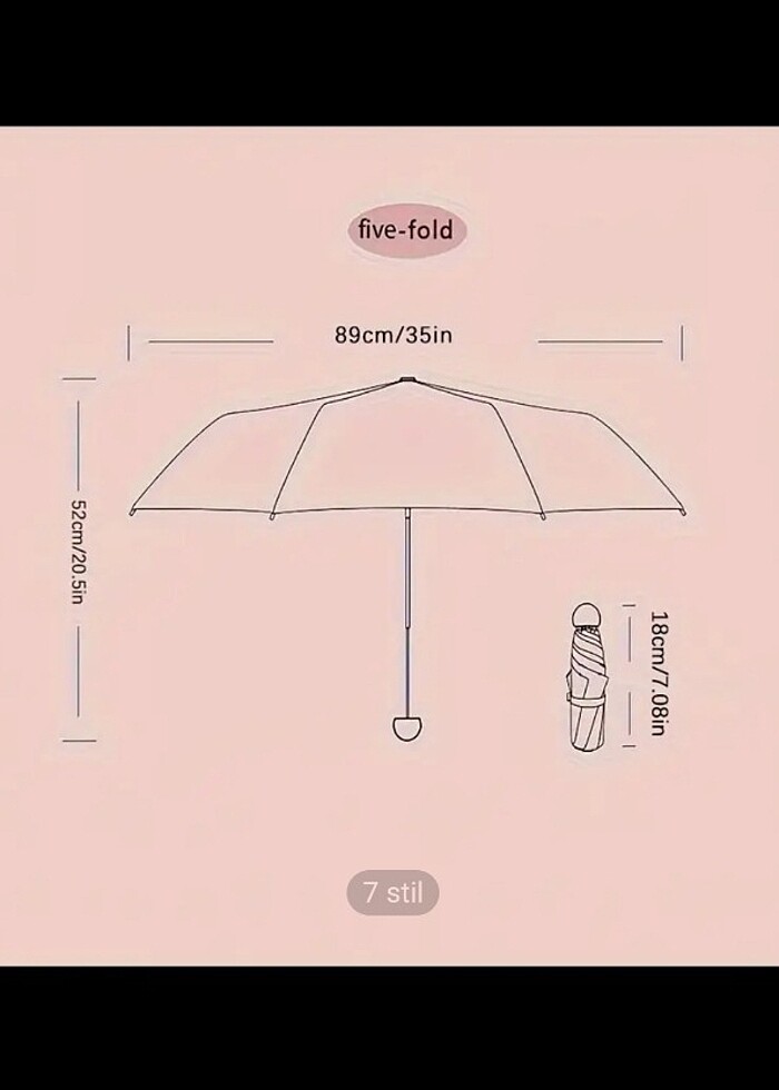 Mini şemsiye  - Görsel 3