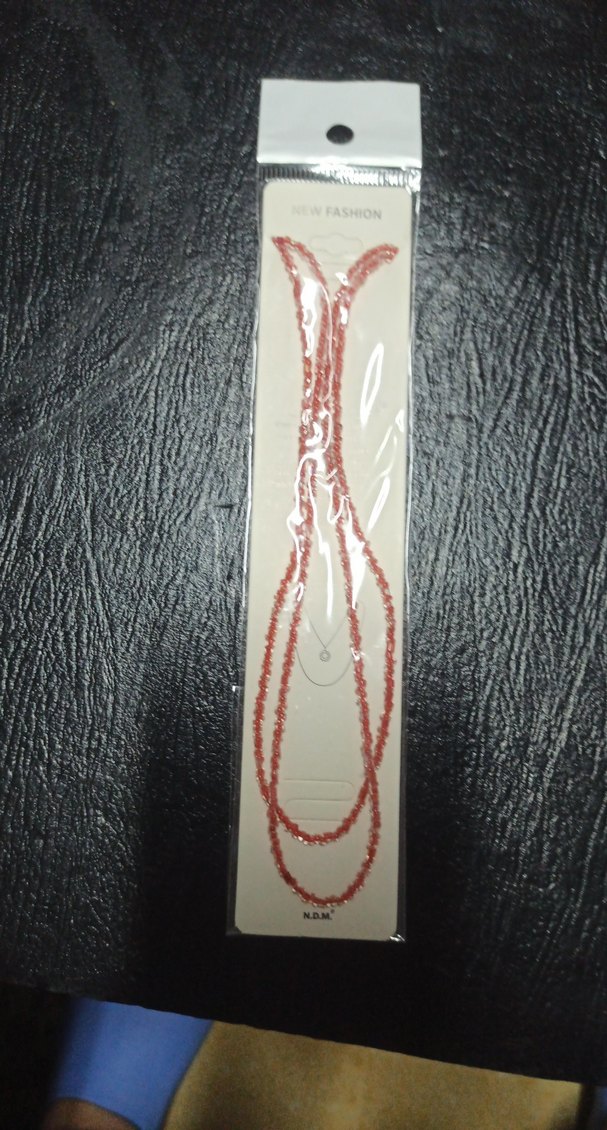 Boncuk İşlemeli Kırmızı Kadın Vücut Zinciri - Görsel 2