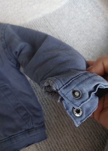 Gri Kürklü Erkek Çocuk Kot Ceket - Görsel 4