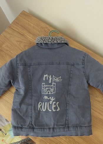 Gri Kürklü Erkek Çocuk Kot Ceket - Görsel 6