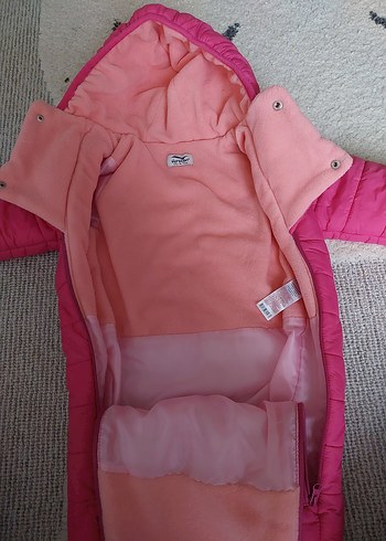 Kız Bebek Pembe Kapüşonlu Tulum - Görsel 3