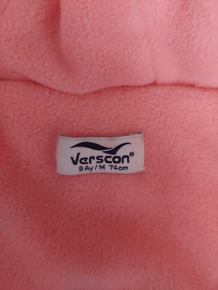 Kız Bebek Pembe Kapüşonlu Tulum - Görsel 4