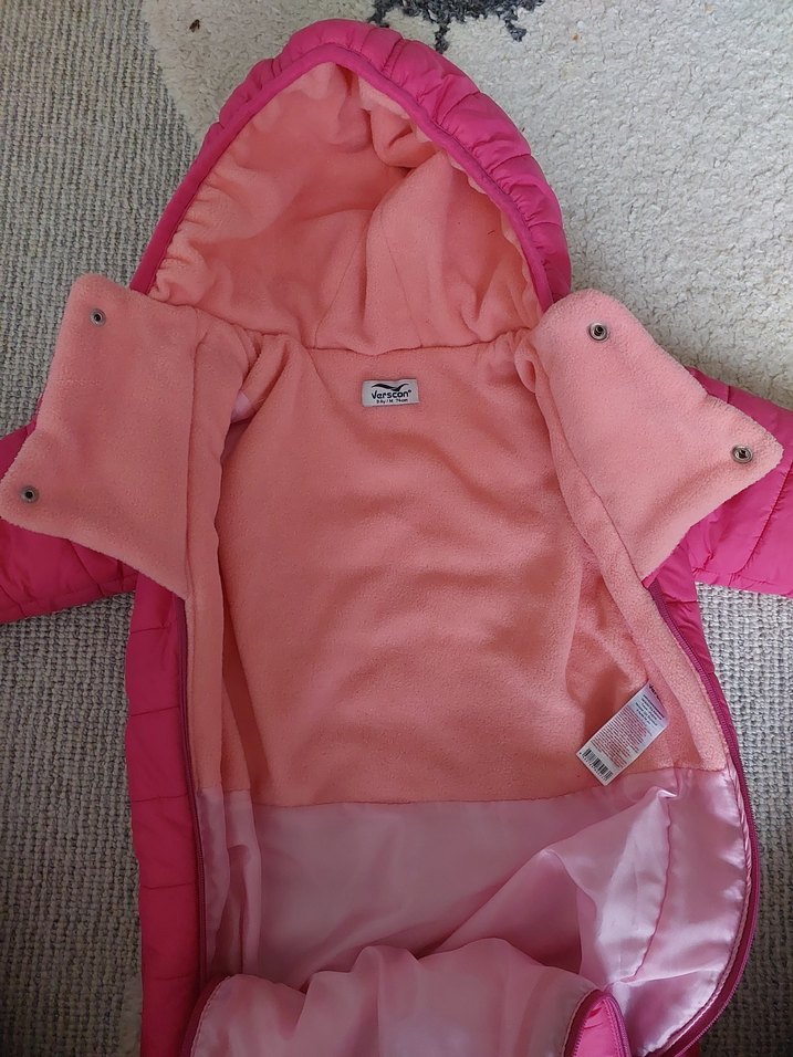 Kız Bebek Pembe Kapüşonlu Tulum - Görsel 5