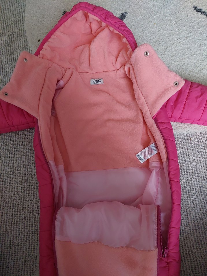 Kız Bebek Pembe Kapüşonlu Tulum - Görsel 3