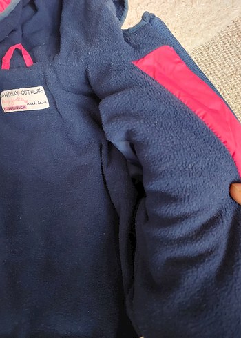 Kız Çocuk Kapüşonlu Fermuarlı Renkli Mont - Görsel 4