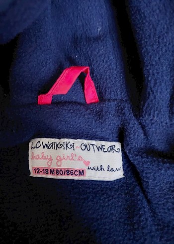 Kız Çocuk Kapüşonlu Fermuarlı Renkli Mont - Görsel 3