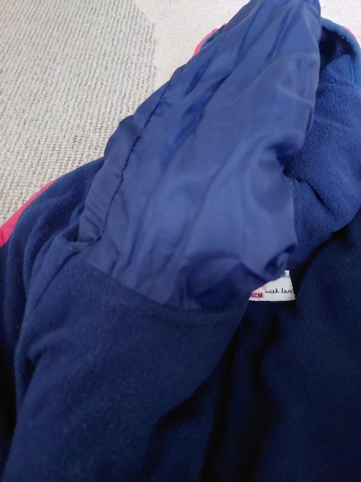 Kız Çocuk Kapüşonlu Fermuarlı Renkli Mont - Görsel 5