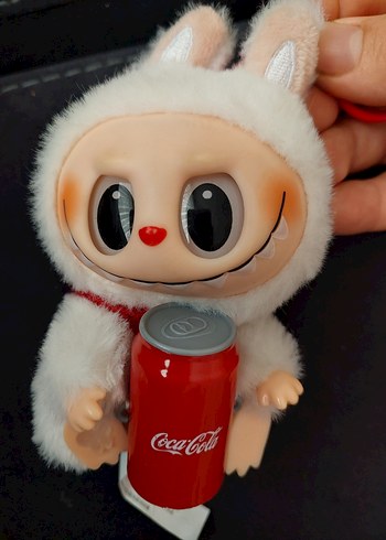 LABUBU Kırmızı Coca-Cola Konseptli Peluş Anahtarlık - Görsel 5