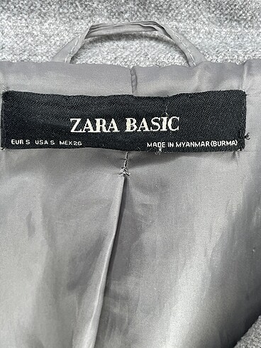 s Beden gri Renk Zara Kaban %70 İndirimli.