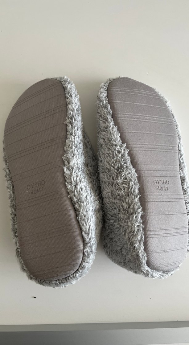 Gri Kız erkek Sıcak Triko Ev Terliği - Görsel 2