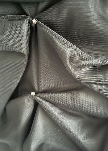 Siyah Straplez Drapeli Midi Gotik Abiye Elbise - Görsel 4