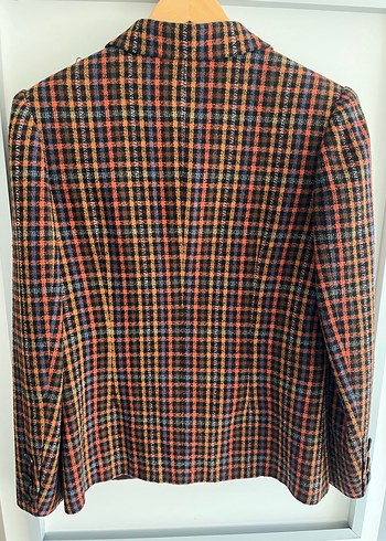 Düğmeli Vintage Kadın Blazer Ceket - Görsel 2