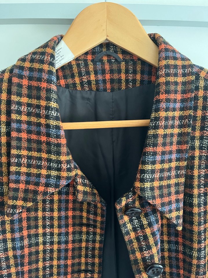 Düğmeli Vintage Kadın Blazer Ceket - Görsel 3